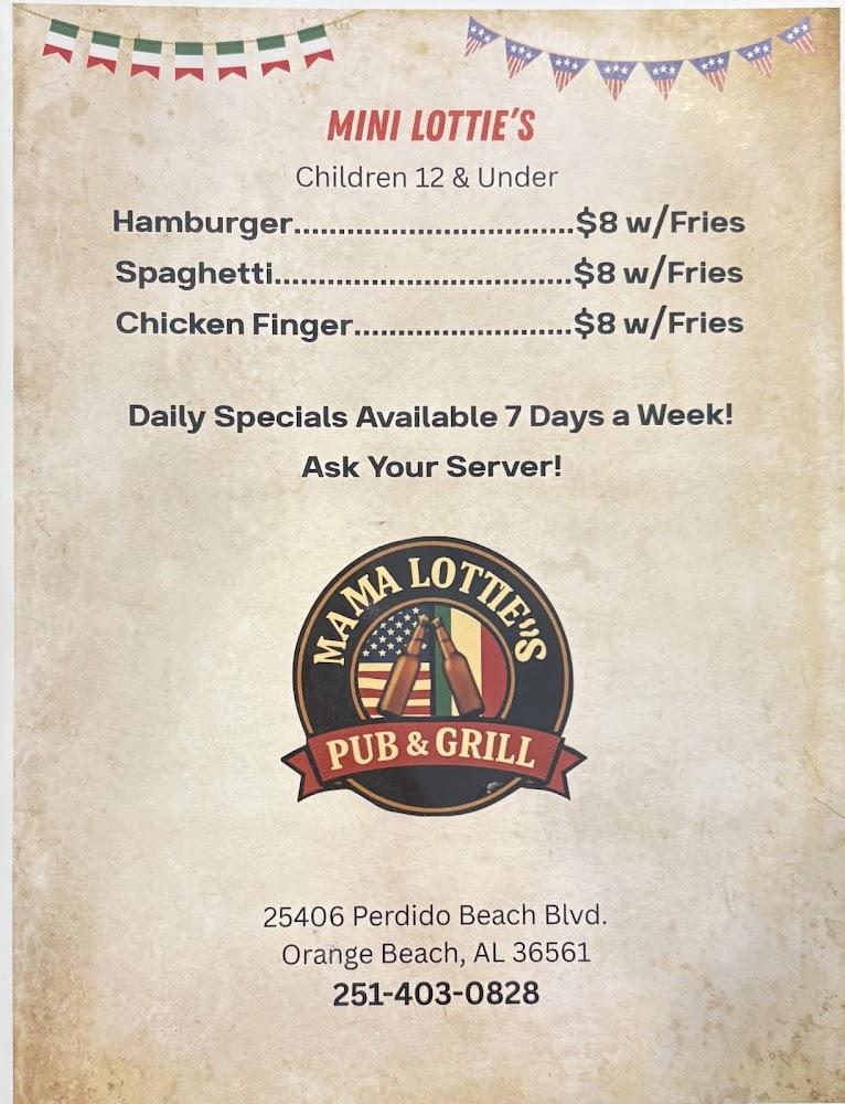 Mama Lottie's Pub & Grill Menu image 4